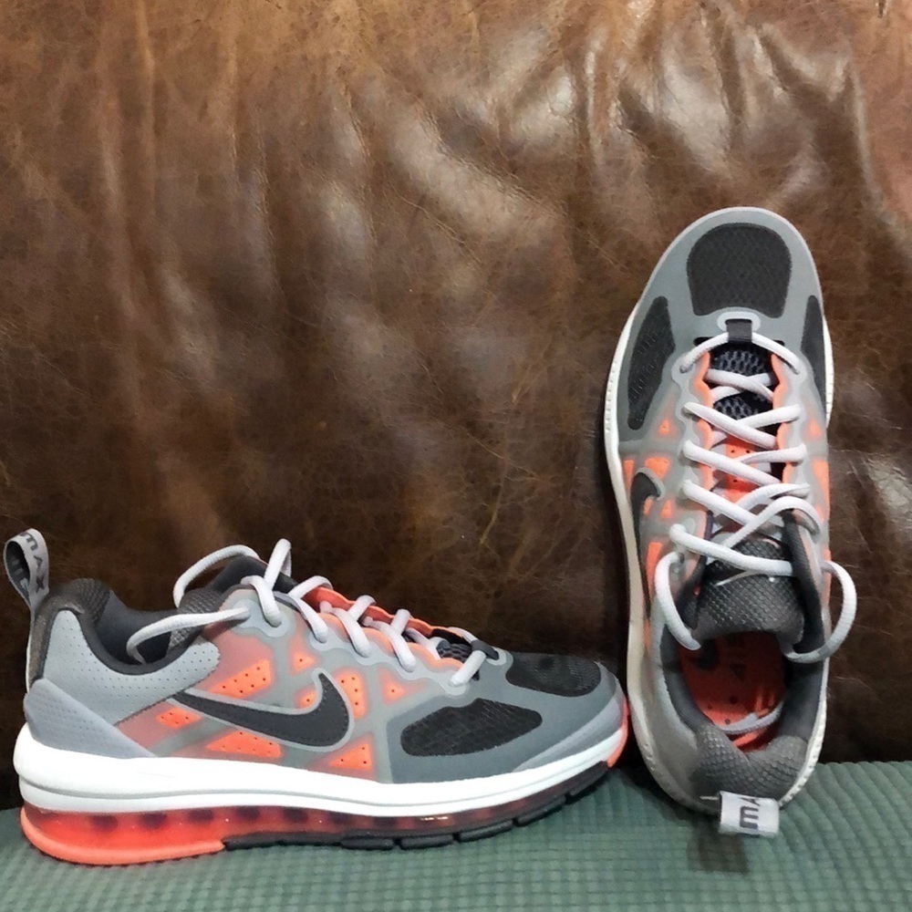 New Nike Air Max Genome Smoke Grey and Bright Mango Men Size 6.5 Women size 8 - Picture 3 of 10